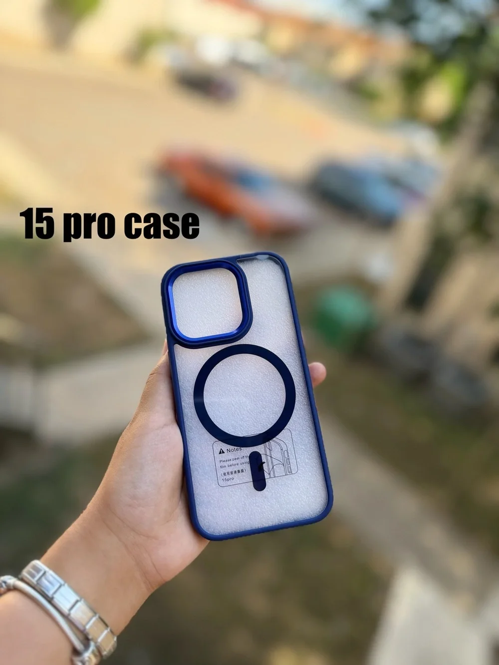 Blue MagSafe-Compatible iPhone 15 Pro Case